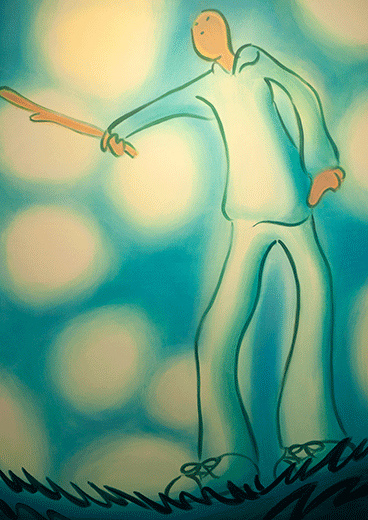 10. Glimmers, acrylic on canvas, 73x91cm, 2020